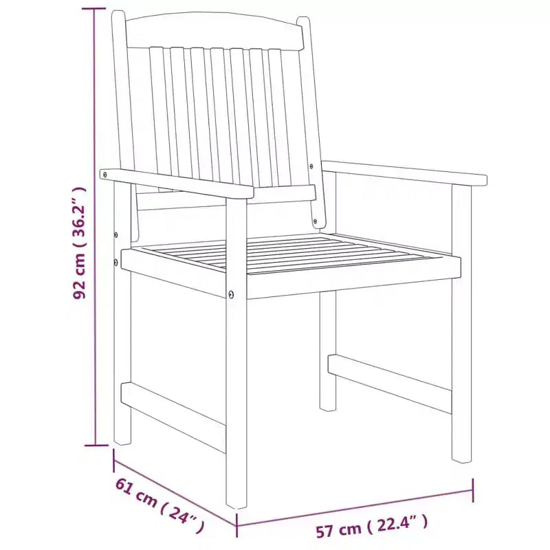 Set da pranzo da giardino vidaXL con tavolo e sedie, mobili in legno massello di acacia grigio