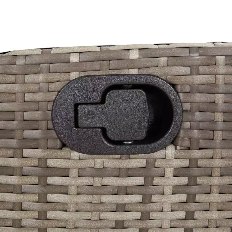 Set da pranzo da giardino vidaXL da 7 pezzi con cuscini, polirattan grigio