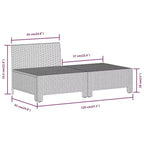 vidaXL 7-teiliges Garten-Lounge-Set mit Sitzkissen, grauer Poly-Rattan
