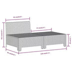 vidaXL 7-teiliges Garten-Lounge-Set mit Sitzkissen, grauer Poly-Rattan