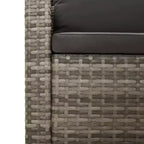 vidaXL Set da salotto da patio da 6 pezzi con cuscini, polirattan grigio