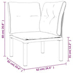 Ensemble de salon de jardin vidaXL pour terrasse, canapé pour jardin ou pelouse, polyrotin noir et gris, mobilier d’extérieur modulaire