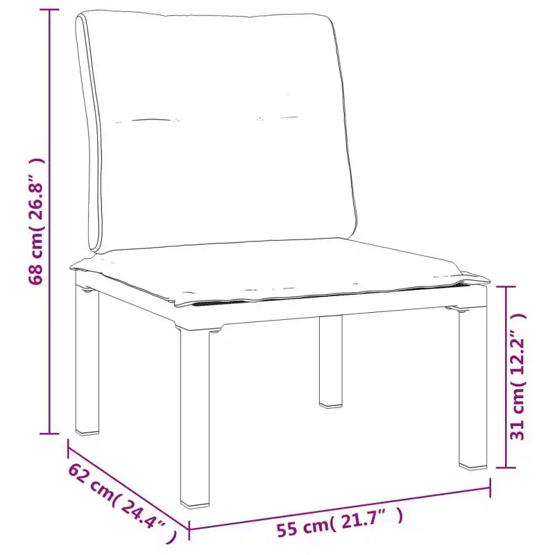 Ensemble de salon de jardin vidaXL pour terrasse, canapé pour jardin ou pelouse, polyrotin noir et gris, mobilier d’extérieur modulaire