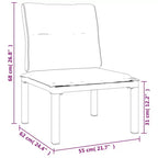 Ensemble de salon de jardin vidaXL pour terrasse, canapé pour jardin ou pelouse, polyrotin noir et gris, mobilier d’extérieur modulaire