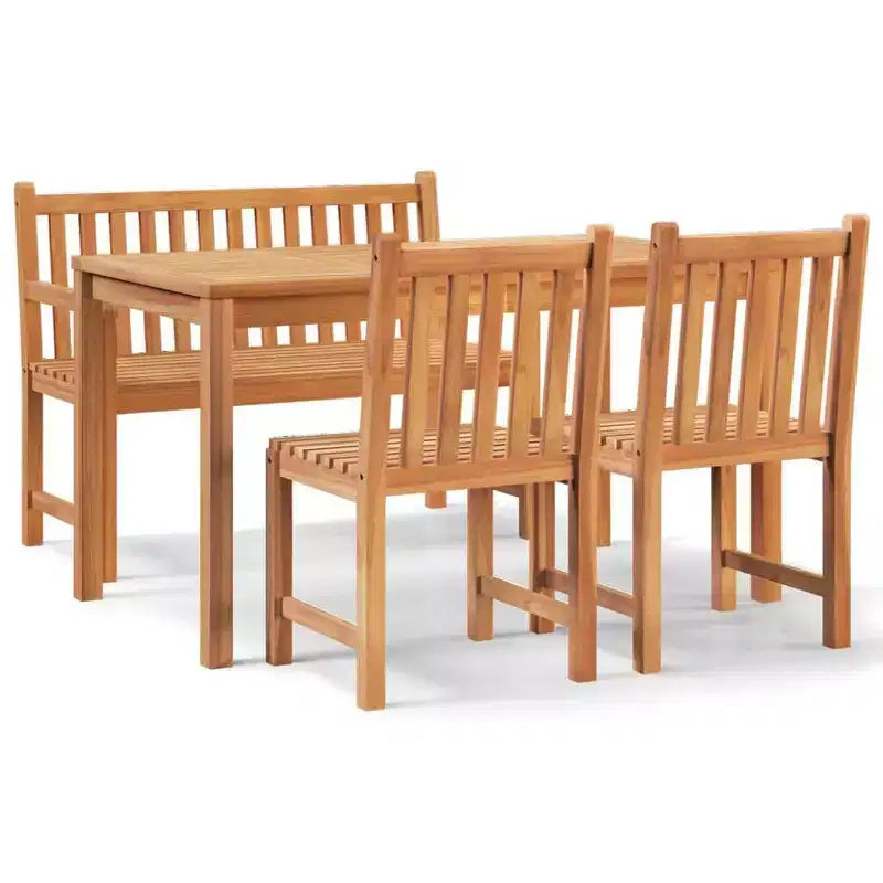 vidaXL Garden Dining Set Teak Fine Sanded Hardwood Medium