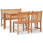 vidaXL Garden Dining Set Teak Fine Sanded Hardwood Medium