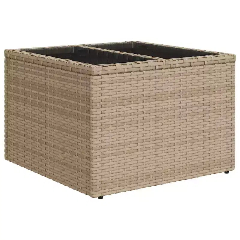vidaXL kerti kanapégarnitúra, bézs PE-rattan, L:98.4 in, UV-álló anyagokból