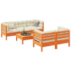vidaXL Gartensofa-Set Wachsgrau und Creme