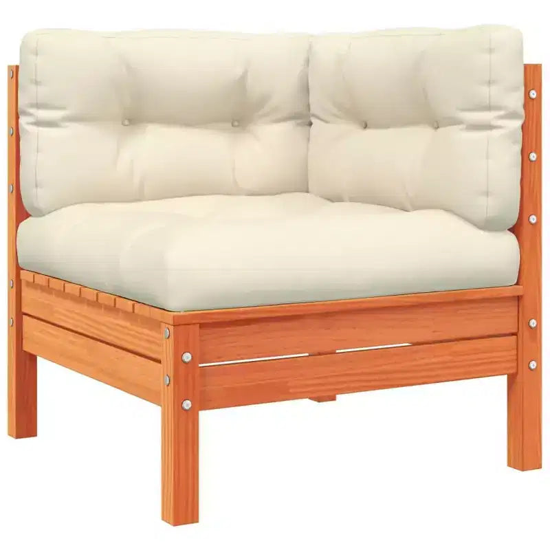 vidaXL Gartensofa-Set Wachsgrau und Creme