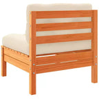 vidaXL Set di divani da giardino, marrone cerato, legno massello di pino, tessuto Oxford, cotone PP
