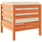 Set di divani da giardino vidaXL, marrone cerato, crema