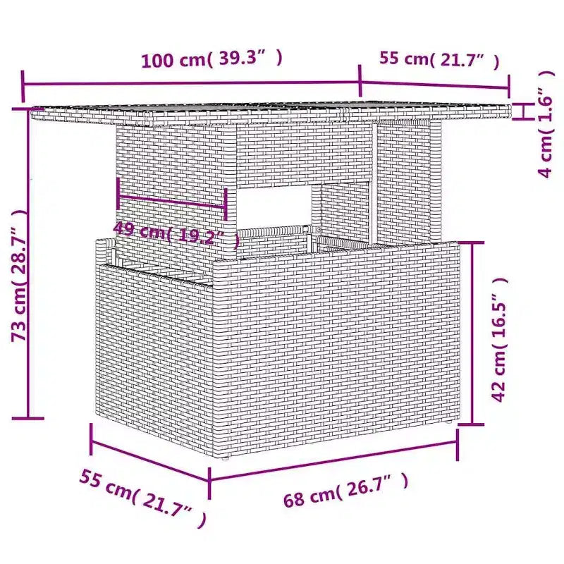 Set di divani da patio vidaXL da 7 pezzi con cuscini, polirattan nero