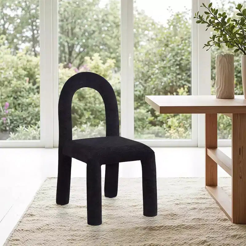 Chaise de salle à manger en tissu chenille Amari de Meridian Furniture, lot de 2