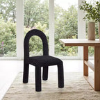Chaise de salle à manger en tissu chenille Amari de Meridian Furniture, lot de 2