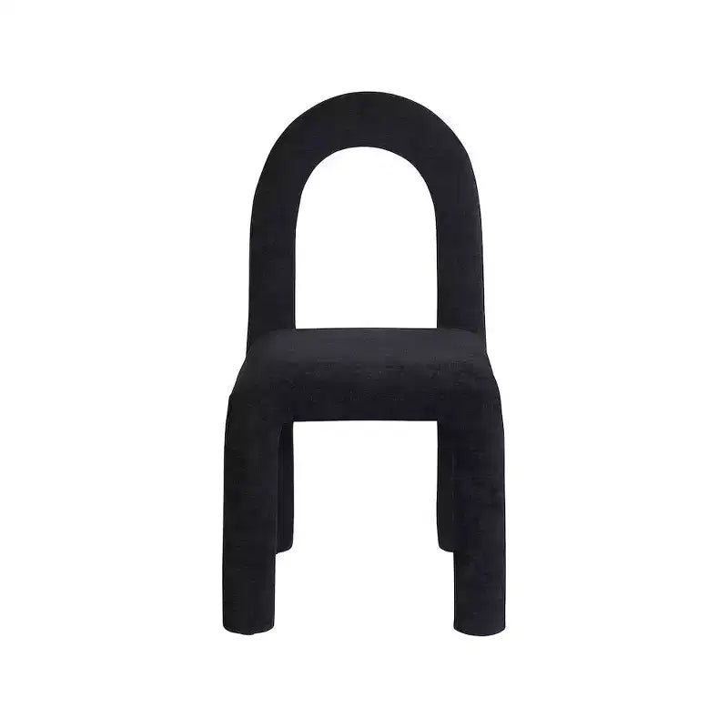 Chaise de salle à manger en tissu chenille Amari de Meridian Furniture, lot de 2