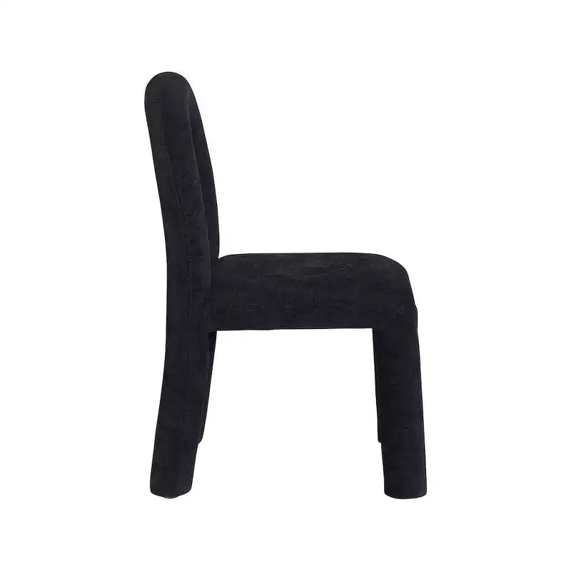 Chaise de salle à manger en tissu chenille Amari de Meridian Furniture, lot de 2