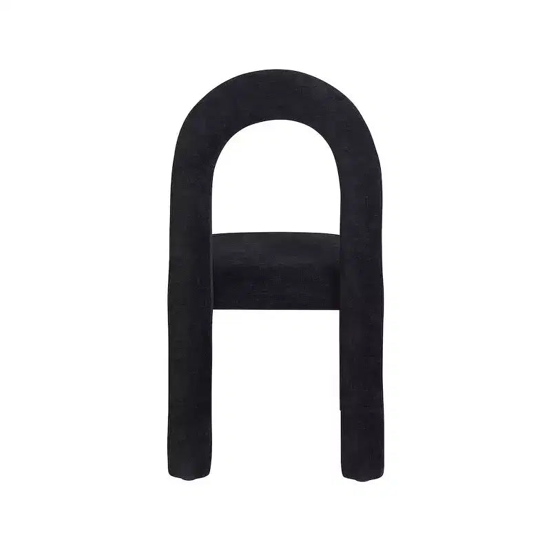 Chaise de salle à manger en tissu chenille Amari de Meridian Furniture, lot de 2