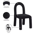 Chaise de salle à manger en tissu chenille Amari de Meridian Furniture, lot de 2