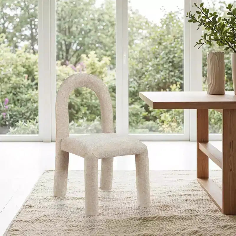 Chaise de salle à manger en tissu chenille Amari de Meridian Furniture, lot de 2