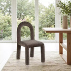 Chaise de salle à manger en tissu chenille Amari de Meridian Furniture, lot de 2