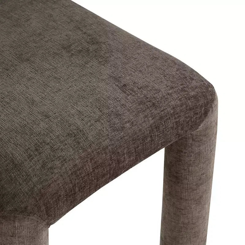 Chaise de salle à manger en tissu chenille Amari de Meridian Furniture, lot de 2