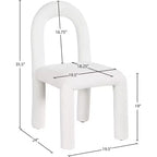 Chaise de salle à manger en tissu chenille Amari de Meridian Furniture, lot de 2