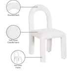 Chaise de salle à manger en tissu chenille Amari de Meridian Furniture, lot de 2