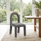 Chaise de salle à manger en tissu chenille Amari de Meridian Furniture, lot de 2