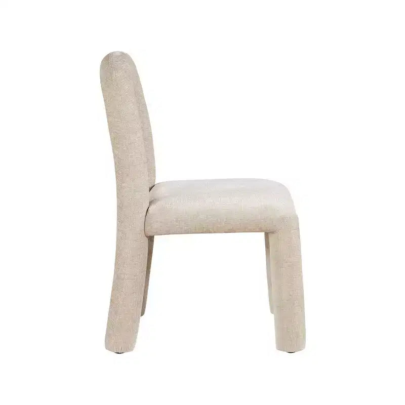 Chaise de salle à manger en tissu chenille Amari de Meridian Furniture, lot de 2