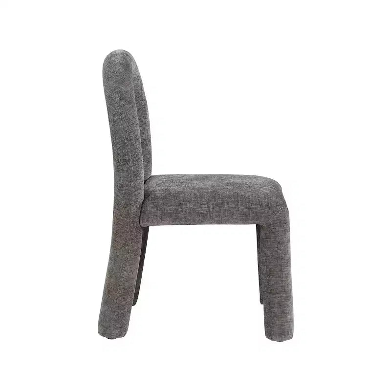 Chaise de salle à manger en tissu chenille Amari de Meridian Furniture, lot de 2