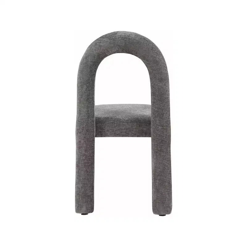 Chaise de salle à manger en tissu chenille Amari de Meridian Furniture, lot de 2