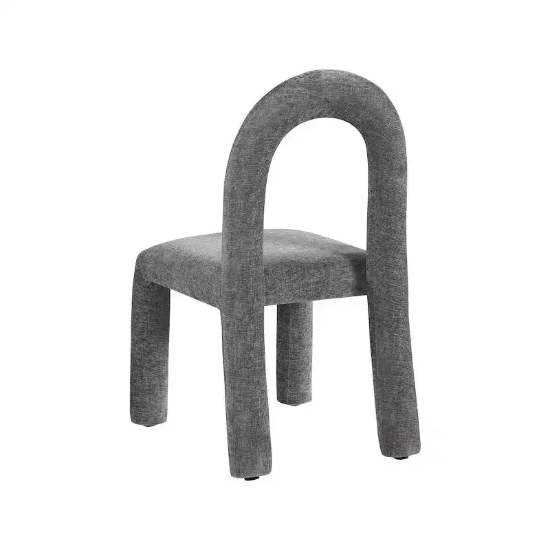 Chaise de salle à manger en tissu chenille Amari de Meridian Furniture, lot de 2