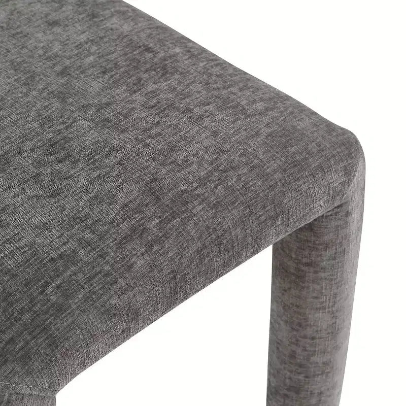 Chaise de salle à manger en tissu chenille Amari de Meridian Furniture, lot de 2
