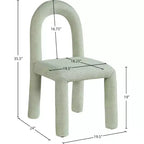 Chaise de salle à manger en tissu chenille Amari de Meridian Furniture, lot de 2