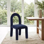 Chaise de salle à manger en tissu chenille Amari de Meridian Furniture, lot de 2
