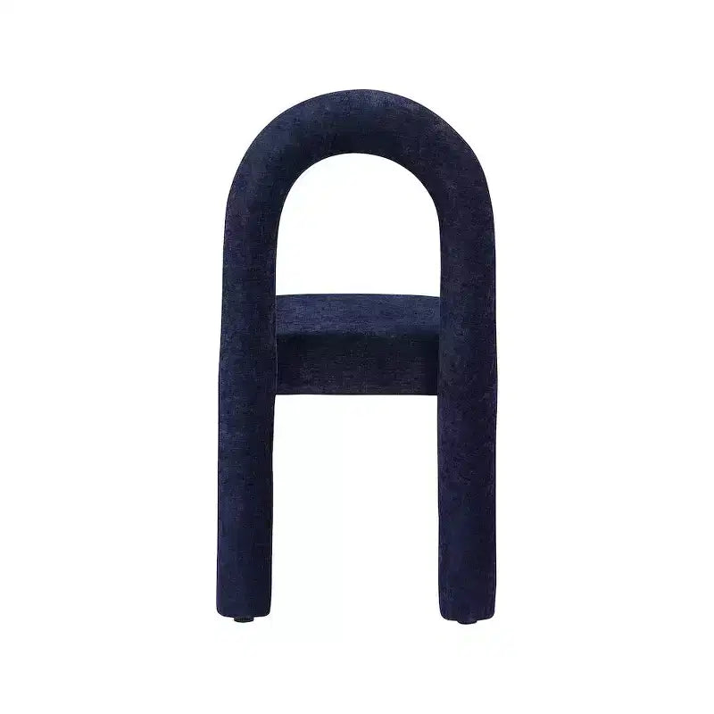 Chaise de salle à manger en tissu chenille Amari de Meridian Furniture, lot de 2