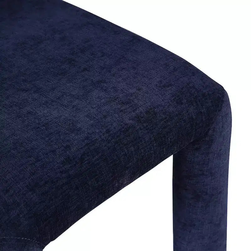 Chaise de salle à manger en tissu chenille Amari de Meridian Furniture, lot de 2