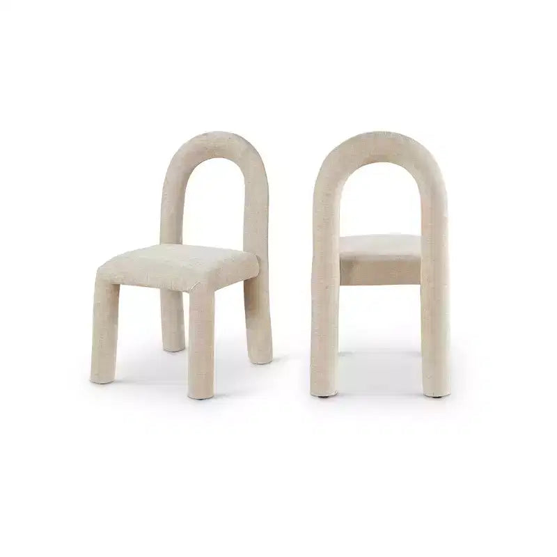 Meridian Furniture,Amari Chenille Fabric Dining Chair, Set of 2