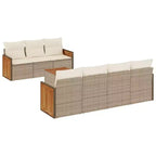 vidaXL Garden Sofa Set Beige, Cream White