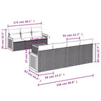 vidaXL Gartensofa-Set, beige und cremeweiß