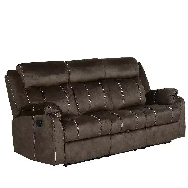 HomeStock Reclining Sofa W/ Drop Down Table & Drawer