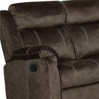 HomeStock Reclining Sofa W/ Drop Down Table & Drawer