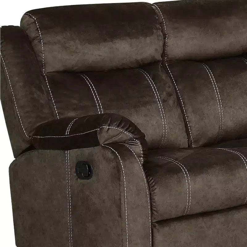 HomeStock Reclining Sofa W/ Drop Down Table & Drawer