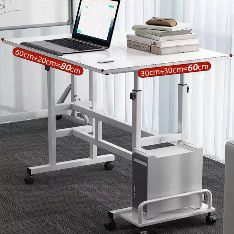 Mobile Standing Desk  2-Tier Height Adjustable Workstation with Wheels for Home/Office
