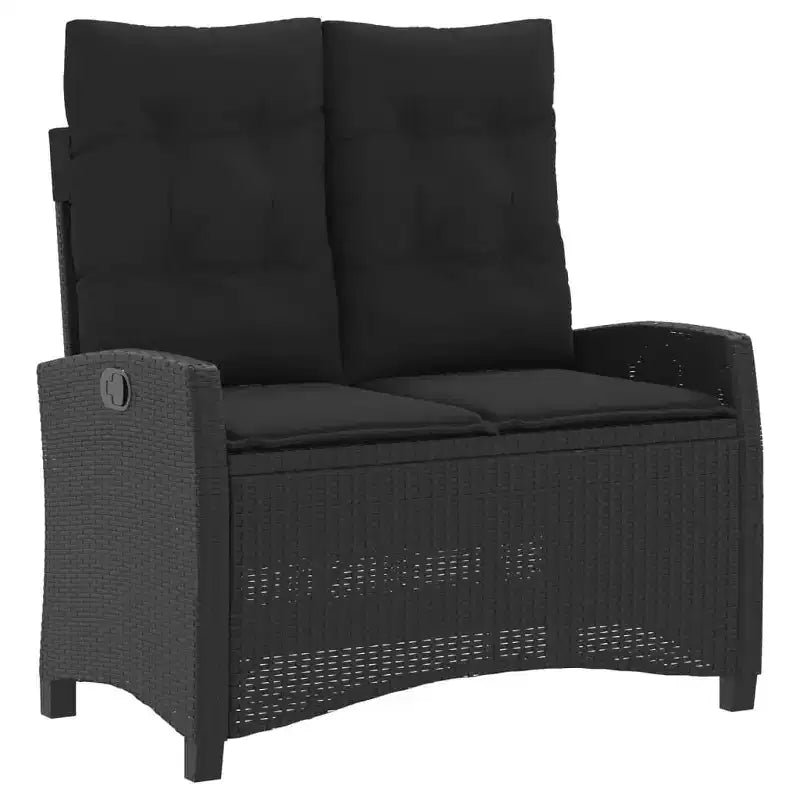 vidaXL Ensemble repas de jardin noir et marron