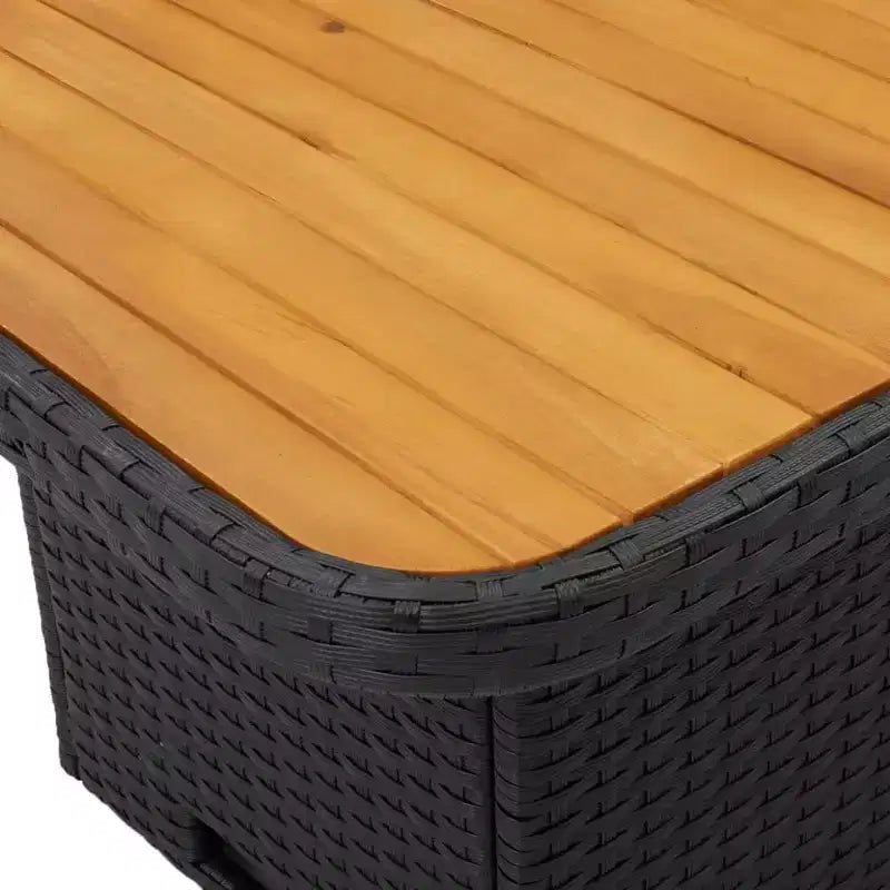 vidaXL Ensemble repas de jardin noir et marron
