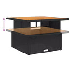 vidaXL Ensemble repas de jardin noir et marron