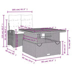 vidaXL Ensemble repas de jardin noir et marron