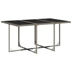 Set da pranzo da giardino vidaXL da 10 posti in rattan polimerico grigio, pieghevole