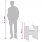 vidaXL Set da pranzo da patio da 12 pezzi, grigio e nero